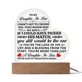 To My Daughter-in-Law Honor – Acrylic Heart Plaque